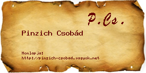 Pinzich Csobád névjegykártya