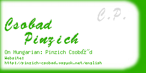 csobad pinzich business card